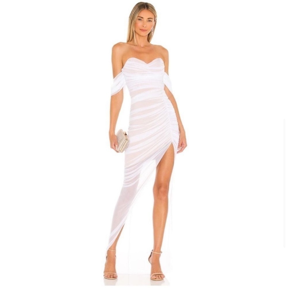 Nookie Dita Mesh Gown In White Nwt